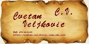 Cvetan Veljković vizit kartica